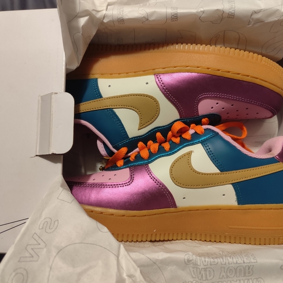 ONE OF A KIND CUSTOM Nike Air Force 1 Low By You, AF1 Women's Size 8 COLLECTORS! - Picture 4 of 9